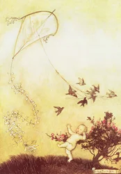 Vliegeren in Kensington Gardens uit 